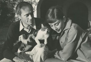 Audrey and Mel on farm outside