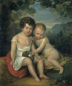 Portrait De Rosa Et D'auguste Bonheur Enfants — Bonheur Raymond