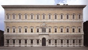 Late - Façade Of The Farnese Palace — Michelangelo Buonarroti
