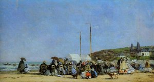 Trouville, Beach Scene — Eugène Louis Boudin