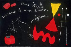 Una Estrella Acaricia El Seno De Una Negra — Joan Miró
