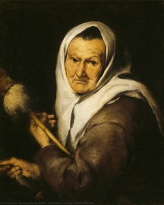 An Old Woman Holding A Distaff And Spindle — Bartolomé Esteban Murillo
