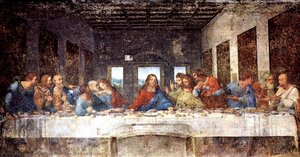 Leonardo Da Vinci Vicenza İtalya 1452 1497 1519 Son Akşam Yemeği: Rönesans Sanatının Bir Başyapıtı 460 X 880 Cm Son Akşam Yemeği — Leonardo Da Vinci