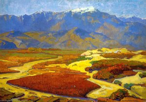 Cotton Fields And Desert River — Franz Bischoff