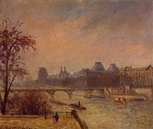 The Seine And The Louvre, Paris — Camille Pissarro