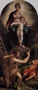 Madonna And Child With St. John The Baptist And St. Jerome — Parmigianino