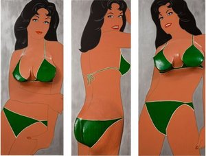 Green triptych