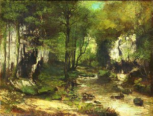 The Stream Of The Puits-noirs — Gustave Courbet