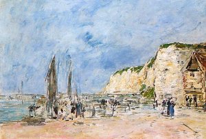 Dieppe, The Pollet Cliffs — Eugène Louis Boudin