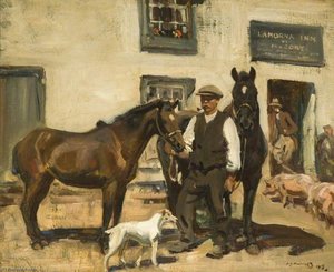 Lamorna Inn — Sir Alfred James Munnings