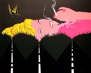 Smoking blonde