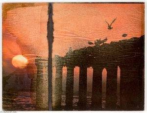 Untitled (birds, Columns, Sunset) — Joseph Cornell