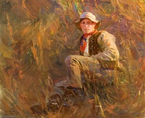 Study Of George Curzon, Groom — Sir Alfred James Munnings