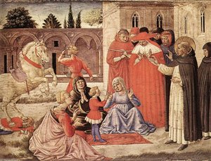 St Dominic Reuscitates Napoleone Orsini — Benozzo Gozzoli