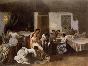Oblečení Mrtvé Dívky (také Známá Jako Oblečení Nevěsty) — Gustav Courbet