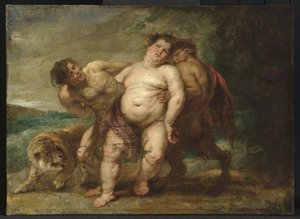 Drunken Bacchus With Faun And Satyr — Peter Paul Rubens