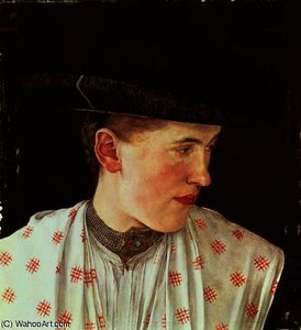 Head Of A Peasant Girl — Wilhelm Maria Hubertus Leibl