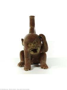 Vase With Stirrup Handle — Moche Culture