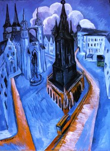 Der Rote Turm In Halle — Ernst Ludwig Kirchner