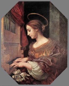 St Cecilia At The Organ — Carlo Dolci