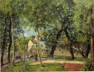 Paysage À Osny Près De L'abreuvoir — Camille Pissarro