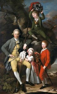 Henry Knight Of Tythegston, With His Three Children — Johann Zoffany
