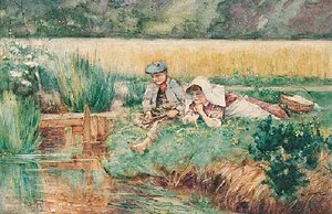 Children fishing