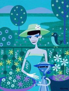 Two Sister On The Terrace ( After Renoir) — Josh Agle (shag)