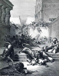 Foreign Nations Are Slain By Lions In Samaria — Paul Gustave Doré