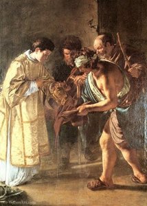 Saint Lawrence Distributing Alms — Giovanni Serodine