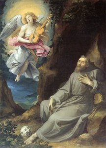 St Francis Consoled By An Angel — Giuseppe Cesari