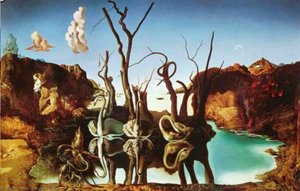 Swans Reflecting Elephants, 1937 — Salvador Dalí