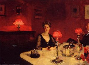 Ein Esstisch in der Nacht (auch bekannt als Mr. und Mrs. Albert Vickers)