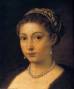 Woman In A Fur Coat (detail) — Titian
