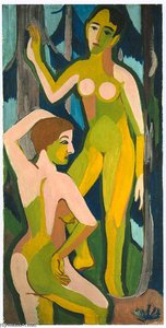 Two Nudes In The Wood Ii — Ernst Ludwig Kirchner