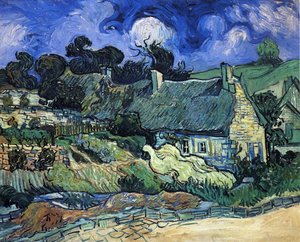 Houses With Thatched Roofs, Cordeville — Vincent Willem Van Gogh