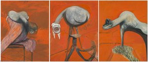 Three Studies For Figures At The Base Of A Crucifixion — Francis Bacon