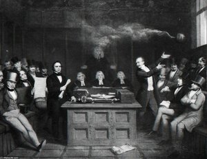 John Bright And W. A. Mackinnon In The Debates On Franchise Reform — George Cruikshank