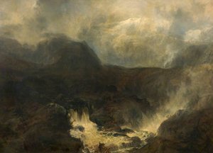 Mountain Stream, Glen Derry, Aberdeenshire, 'like Time The Restless Waters Rush Along' — John Wright Oakes