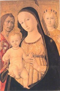 Madonna And Child With Saint John The Baptist And Saint Michael The Archangel — Matteo Di Giovanni