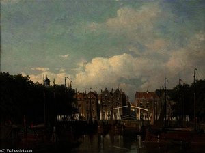 The harbour of rotterdam in summer
