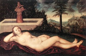 Ninfa Del Fiume Sdraiata Presso La Fontana — Lucas Cranach The Elder