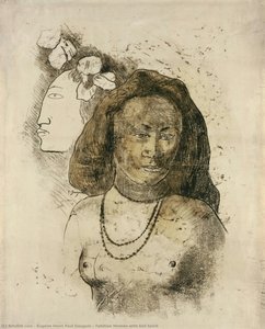 Tahitian Woman With Evil Spirit — Eugène Henri Paul Gauguin
