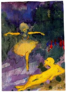 Dancer And Reclining Man — Emile Nolde