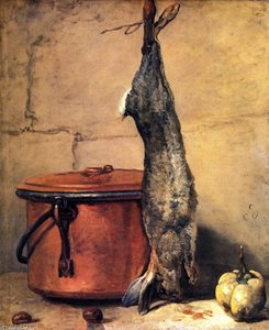 Coniglio Con Calderone Di Rame E Cotogno — Jean-baptiste-siméon Chardin