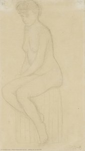 Sitting Act (to The Left) — Paula Modersohn-becker