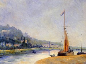 Banks Of The River — Albert-charles Lebourg