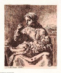 The Porridge — Jean-françois Millet