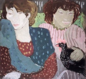Two Women With Guinea-hen