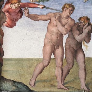 Expulsion From Garden Of Eden — Michelangelo Buonarroti
